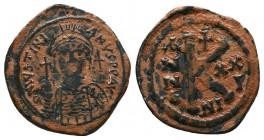 Justinian I. AE Half Follis, 527-565 AD.
Condition: Very Fine

Weight: 9.47 gr
Diameter: 31 mm