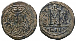 Maurice Tiberius. 582-602. Æ Follis 
Condition: Very Fine

Weight: 12.08 gr
Diameter: 30 mm