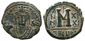 Maurice Tiberius. 582-602. Æ Follis 
Condition: Very Fine

Weight: 9.88 gr
Diameter: 28 mm