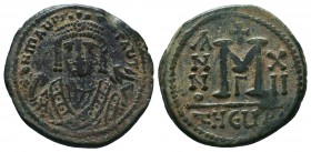 Maurice Tiberius. 582-602. Æ Follis 
Condition: Very Fine

Weight: 11.32 gr
Diameter: 29 mm