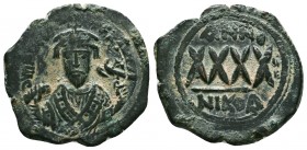 Phocas. 602-610. Æ Follis
Condition: Very Fine

Weight: 4.46 gr
Diameter: 24 mm
