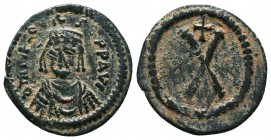 Phocas. 602-610. Æ Half Follis
Condition: Very Fine

Weight: 9.35 gr
Diameter: 29 mm