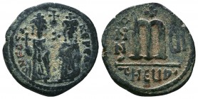 Phocas, Leontia 602-610. Æ Follis
Condition: Very Fine

Weight: 12.04 gr
Diameter: 34 mm