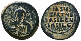 Anonymous Folles. Time of Basil II & Constantine VIII, circa 976-1025. Æ Follis 
Condition: Very Fine

Weight: 17.35 gr
Diameter: 36 mm