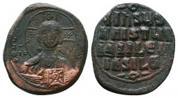 Anonymous Folles. Time of Basil II & Constantine VIII, circa 976-1025. Æ Follis 
Condition: Very Fine

Weight: 10.03 gr
Diameter: 29 mm