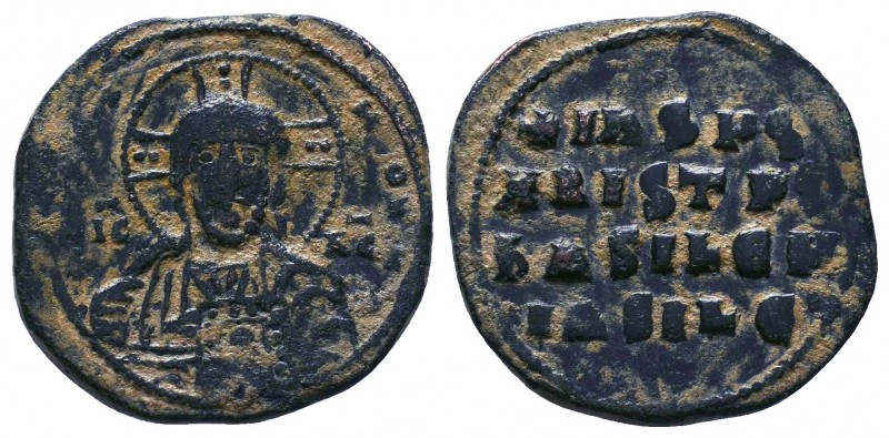 Anonymous Folles. Time of Basil II & Constantine VIII, circa 976-1025. Æ Follis ...