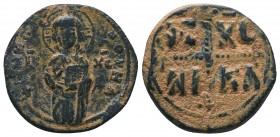 Anonymous Folles. temp. Michael IV, circa 1034-1041. Æ Follis 
Condition: Very Fine

Weight: 9.37 gr
Diameter: 28 mm