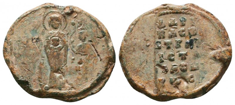 Uncertain seal(ca 12th cent.)
Mother of God with Christ standing, in either her ...