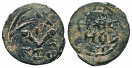 CRUSADERS, Edessa. Richard of Salerno. Regent, 1104-1108. Æ Follis (26mm, 8.21g). Class 2. Cross pattée; pellet at end of each crossbar; wedges in qua...