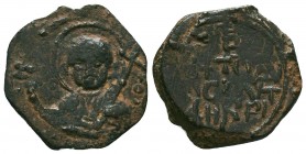 Crusaders, Antioch. Tancred (Regent, 1101-03, 1104-12). Æ Follis 
Condition: Very Fine

Weight: 3.55 gr
Diameter: 22 mm