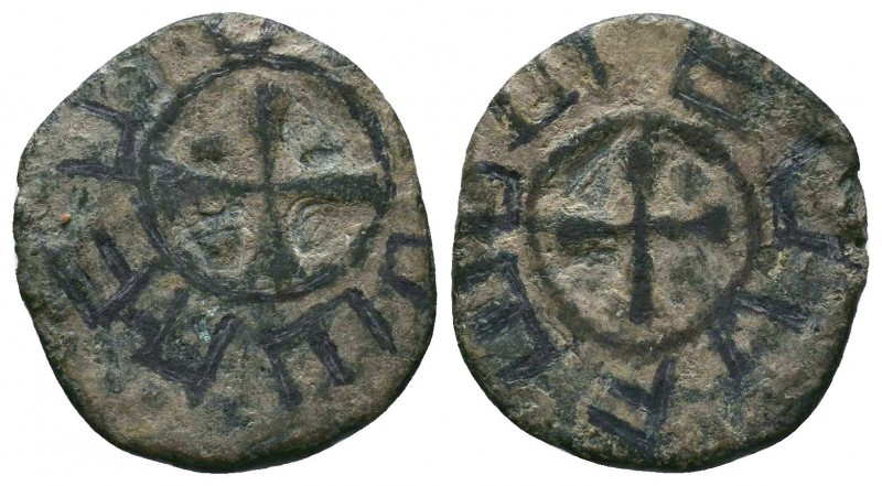 Cilician Armenia. Baronial Period. Roupen I. 1080-1095 AD. AE Pogh,
Obv: Cross. ...