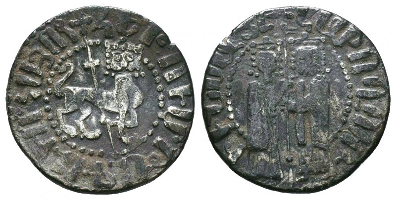 Armenia, Hetoum I AR Tram. AD 1226-1270. Hetoum and Queen Zabel
Condition: Very ...