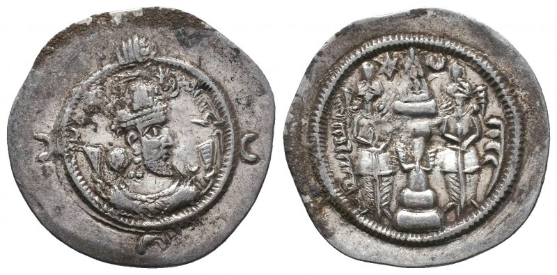 Sasanid Silver Coins, AR
Condition: Very Fine

Weight:4.08gr
Diameter: 31mm
