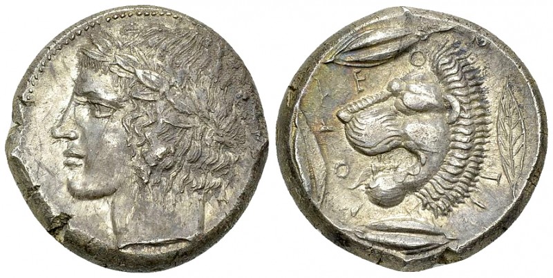 Leontinoi AR Tetradrachm, c. 430-425 BC 

Sicily, Leontinoi. AR Tetradrachm (2...