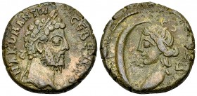 Commodus BI Tetradrachm, Selene reverse 

Commodus (177-192 AD).BI Tetradrachm (24 mm, 11.78 g), Alexandria, Egypt, 189-190 AD.
Obv. M A KOM ANTω C...