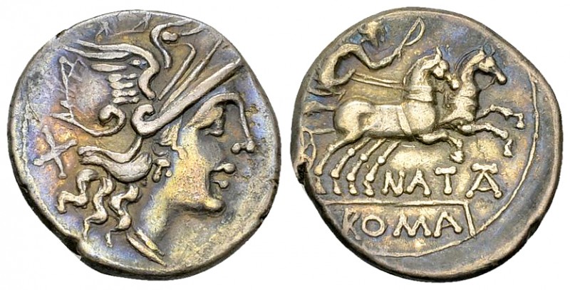 Pinarius Natta AR Denarius, 149 BC 

Pinarius Natta. AR Denarius (17-19 mm, 3....