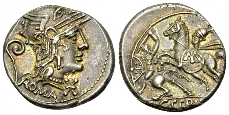 C. Servilius Vatia AR Denarius, 127 BC 

C. Servilius Vatia. AR Denarius (17-1...