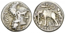 C. Caecilius Metellus Caprarius AR Denarius, 125 BC 

C. Caecilius Metellus Caprarius. AR Denarius (17 mm, 3.81 g), Rome, 125 BC.
Obv. Head of Roma...