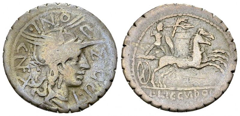 L. Pomponius Cn. f. Molo, Licinius Crassus and Cn. Domitius Ahenobarbus AR Denar...
