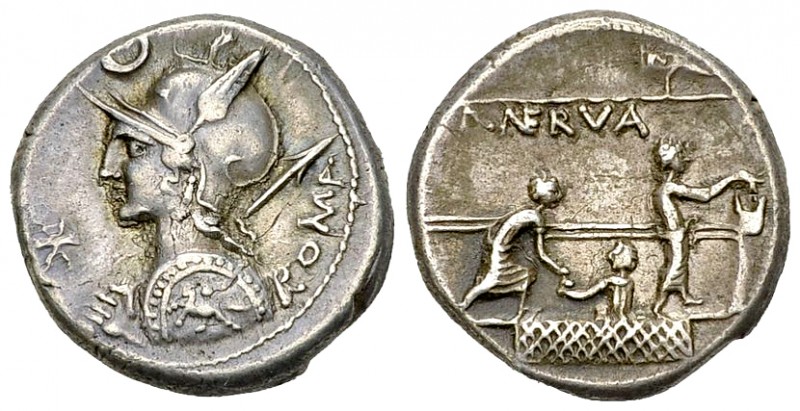 P. Licinius Nerva AR Denarius, 113 or 112 BC 

P. Licinius Nerva. AR Denarius ...