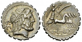 Q. Antonius Balbus AR Denarius, 83/82 BC 

Q. Antonius Balbus. AR Denarius serratus (19 mm, 3.96 g), Rome, 83-82 BC.
Obv. Laureate head of Jupiter ...