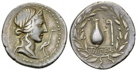 Q. Caecilius Metellus Pius AR Denarius, 81 BC 

Q. Caecilius Metellus Pius. AR Denarius (20 mm, 3.94 g), mint in Northern Italy, 81 BC.
Obv. Diadem...