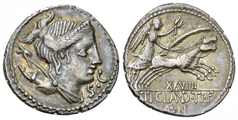 T. Claudius Nero AR Denarius, 79 BC 

T. Claudius Nero. AR Denarius serratus (...