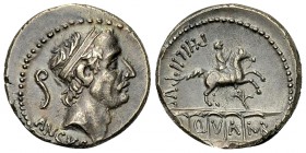 L. Marcius Philippus AR Denarius, 56 BC 

L. Marcius Philippus. AR Denarius (17 mm, 4.02 g), Rome, 56 BC.
 Obv. Diademed head of Ancus Marcius to r...