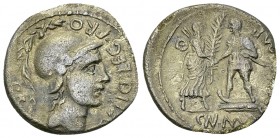 Cn. Pompeius with M. Poblicius AR Denarius, 46/45 BC 

Cn. Pompeius with M. Poblicius, legatus pro praetore. AR Denarius (18 mm, 3.41 g), Corduba (C...