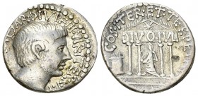 Octavianus AR Denarius, 36 BC 

Octavianus. AR Denarius (17 mm, 3.96 g), Southern or Central Italian Mint, spring-summer 36 BC.
Obv. IMP CAESAR DIV...