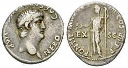 Nero AR Denarius, Lugdunum 

Nero (54-68 AD). AR Denarius (17-18 mm, 3.53 g), Lugdunum, 60/61 AD.
 Obv. NERO CAESAR AVG IMP, Bare head to right.
 ...