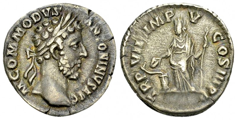 Commodus AR Denarius, Salus reverse 

Commodus (177-192 AD). AR Denarius (17 m...