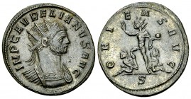 Aurelianus AE Antoninianus, Sol reverse 

Aurelianus (270-275 AD). AE Antoninianus (24 mm, 4.29 g), Serdica.
Obv. IMP C AVRELIANVS AVG, Radiate and...