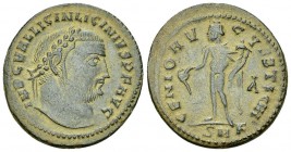 Licinius AE Nummus, Genius reverse 

Licinius (308-324 AD). AE Nummus (21-22 mm, 3.13 g), Cyzicus, 312/313 AD.
Obv. IMP C VAL LICIN LICINIVS P F AV...