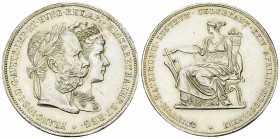 Austria, AR 2 Gulden 1879 

Austria. Franz-Joseph (1848-1916). AR 2 Gulden 1879 (36 mm, 24.64 g), auf die Silberhochzeit. 
Herinek 824, Jl. 369, Th...