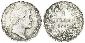 Bayern, AR Gulden 1843 

Deutschland, Bayern. Ludwig I. AR Gulden 1843 (10.48 g).
AKS 78.

Sehr schön.