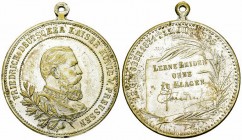 Preussen, Versilberte AE Medaille 1888 

Deutschland. Preussen. Versilberte AE Medaille 1888 (39 mm, 18.58 g), auf den Tod des Kaisers.

Mit Origi...
