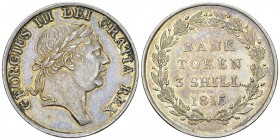 George III AR 3 Shilling 1815 Bank Token 

Great Britain. George III (1760-1820). AR 3 Shilling 1815 Bank Token (35 mm, 14.62 g), London.
Spink 377...
