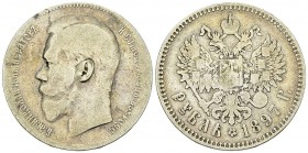Russia AR Rouble 1897 

Russia. AR Rouble 1897 (19.54 g). 
KM Y59.3. 

Fine.