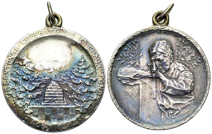 La Chaux-de-Fonds, AR Schützenmedaille 1913, Tir cantonal 

Schweiz, Neuenburg...