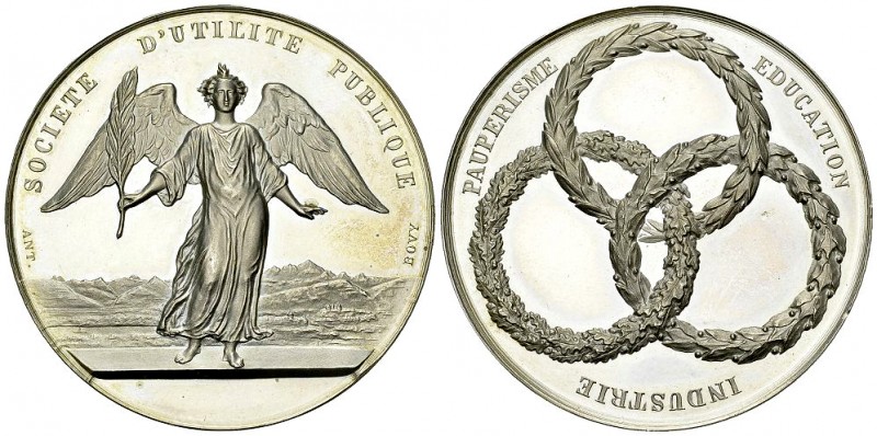 Genf, AR Medaille o.J., Société d'utilité publique 

Schweiz, Genf/Genève. AR ...