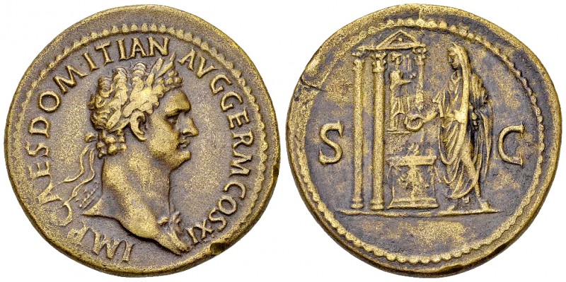 Domitianus AE "Sestertius", later aftercast 

Paduans and other imitations. Do...