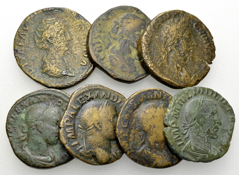 Lot of 7 Roman Imperial AE sestertii 

Lot of 7 (seven) Roman imperial AE sest...