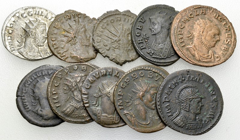 Lot of 10 Roman imperial antoniniani 

Lot of 10 (ten) Roman imperial antonini...