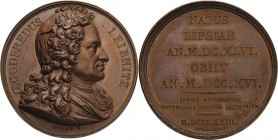 Astronomie
Deutschland Bronzemedaille 1823 (Wolff) Auf den Leipziger Mathematiker G.W. Leibniz. Brustbild nach rechts / 8 Zeilen Schrift. Mit Randsch...