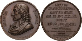 Astronomie
Frankreich Bronzemedaille 1823 (Cret) Auf den französischen Mathematiker und Astronomen Blasius Pascal. Brustbild nach rechts / 10 Zeilen ...