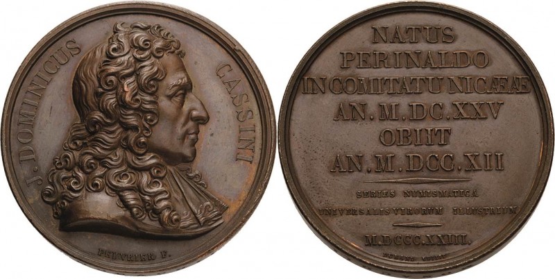 Astronomie
Frankreich Bronzemedaille 1823 (Peuvrier) Auf Domenico Cassini. Brus...