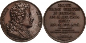 Astronomie
Niederlande Bronzemedaille 1821 (Henrionnet) Auf Christian Huygens. Brustbild nach rechts / 9 Zeilen Schrift. 41 mm, 38,59 g Fischhof - Ko...