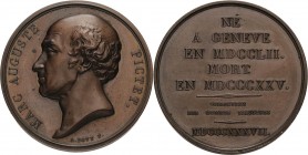 Astronomie
Schweiz Bronzemedaille 1837 (Bovy) Auf den Genfer Naturwissenschaftler Marc-Auguste Pictet. Kopf nach links / 8 Zeilen Schrift. 41 mm, 33,...