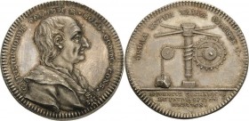 Ausbeute, Bergbau, Hüttenwesen
 Silbermedaille o.J. (1806) (C. Einhörning) Auf den Bergingenieur Christofer Polhem. Brustbild nach rechts / Darstellu...